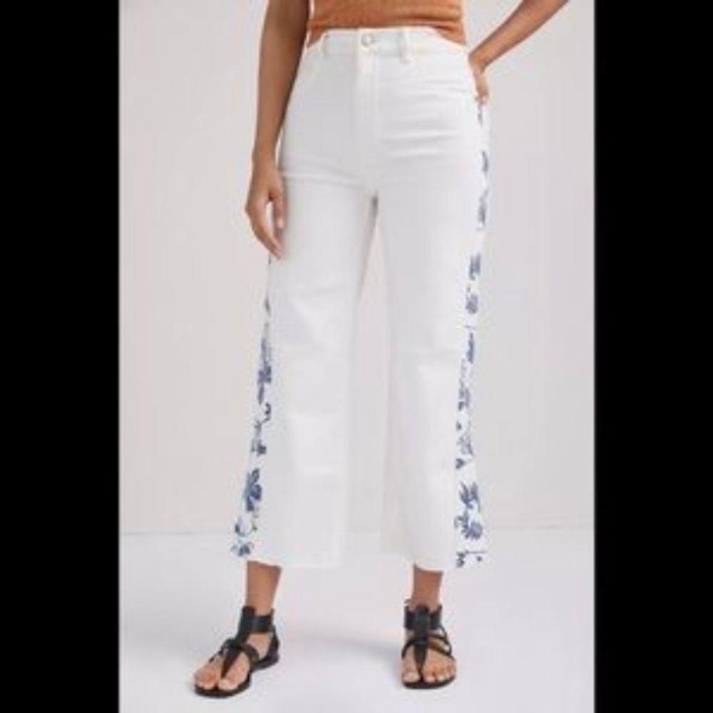 DL1961 Hepburn Wide Leg High Rise Vintage Fleur Mix